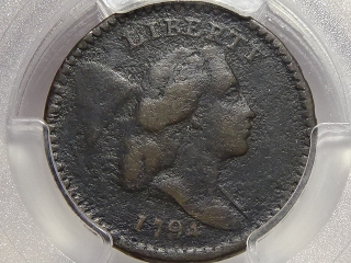 1794 Half Cent F Detail PCGS